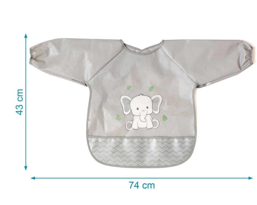 Babero Impermeable con Mangas Elefante Gris - Imagen 3