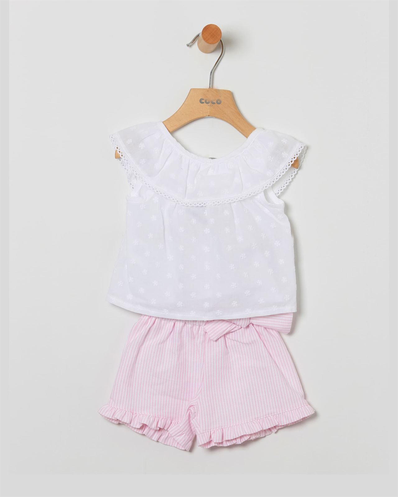 Blusa+Short Rayas Rosa - Imagen 2