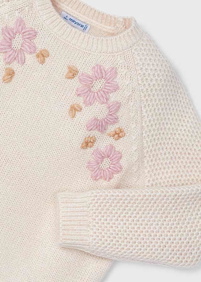 Jersey flores bordadas - Imagen 2